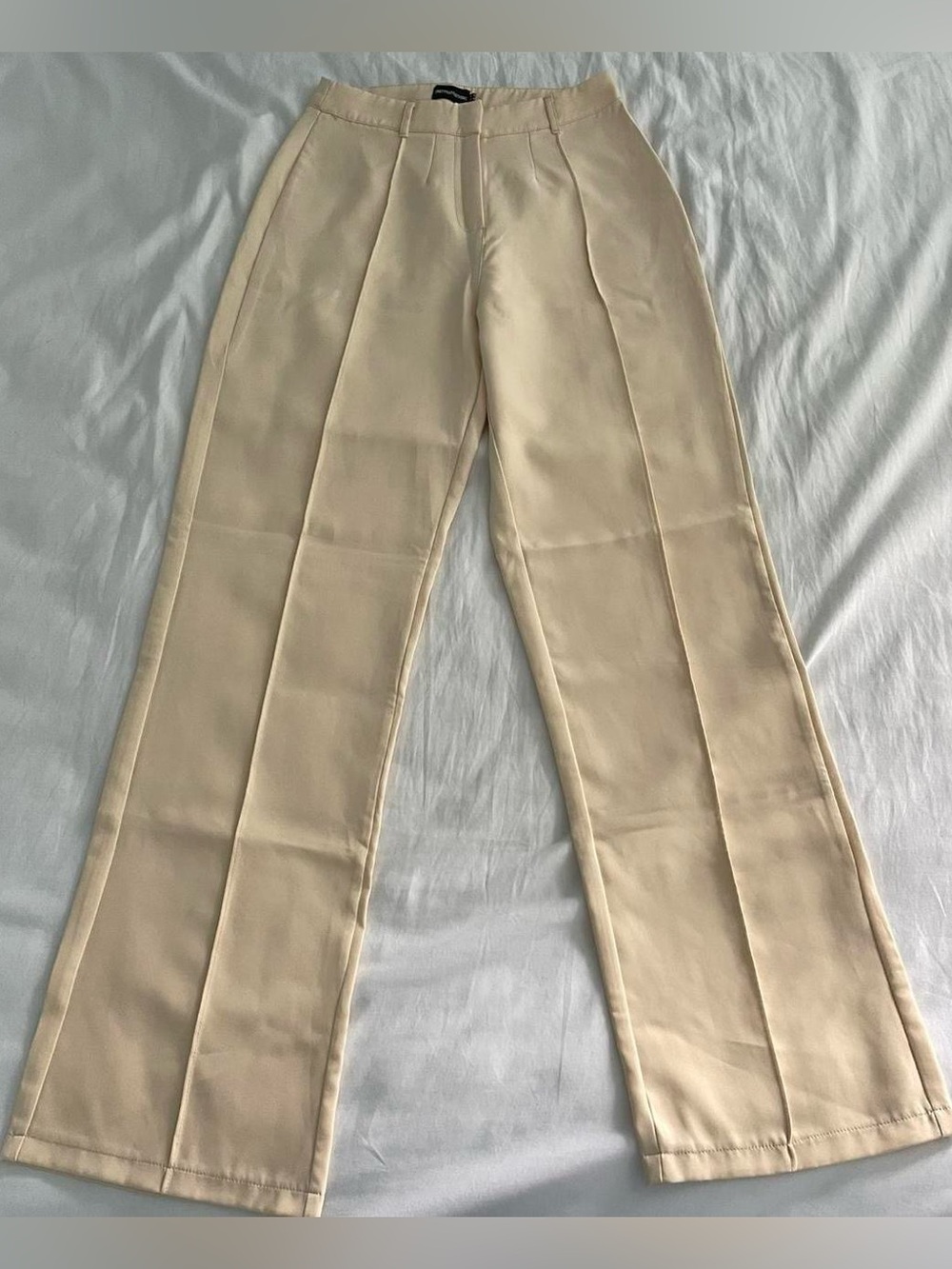 PrettyLittleThing Butter Yellow Straight-Leg Trousers